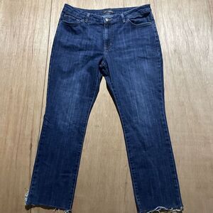 Lee Total Freedom Straight Leg Jeans Womens 18 Short Blue Mid Rise Modern Series